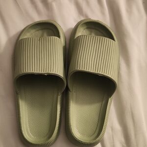 Mint Green Slide Sandals